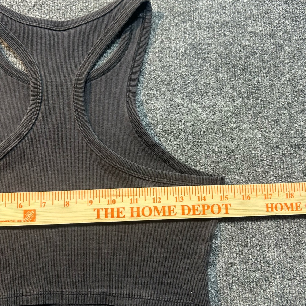 ALO Yoga Black Ribbed Racerback Crop Tank - Picture 8 of 8